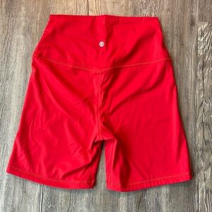 CRZ YOGA 6” Red High Waisted Bike Shorts